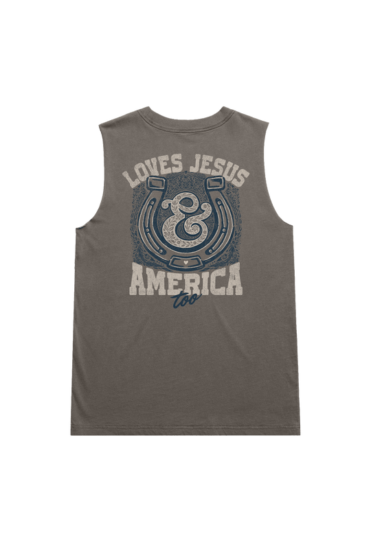 America Too - Women's Muscle Tank Top