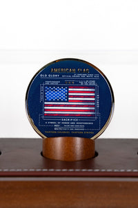 American Flag Schematic Challenge Coin