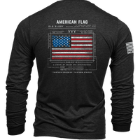 American Flag Schematic - Long Sleeve T-Shirt