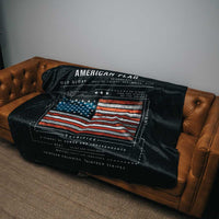 American Flag Schematic Sherpa Blanket