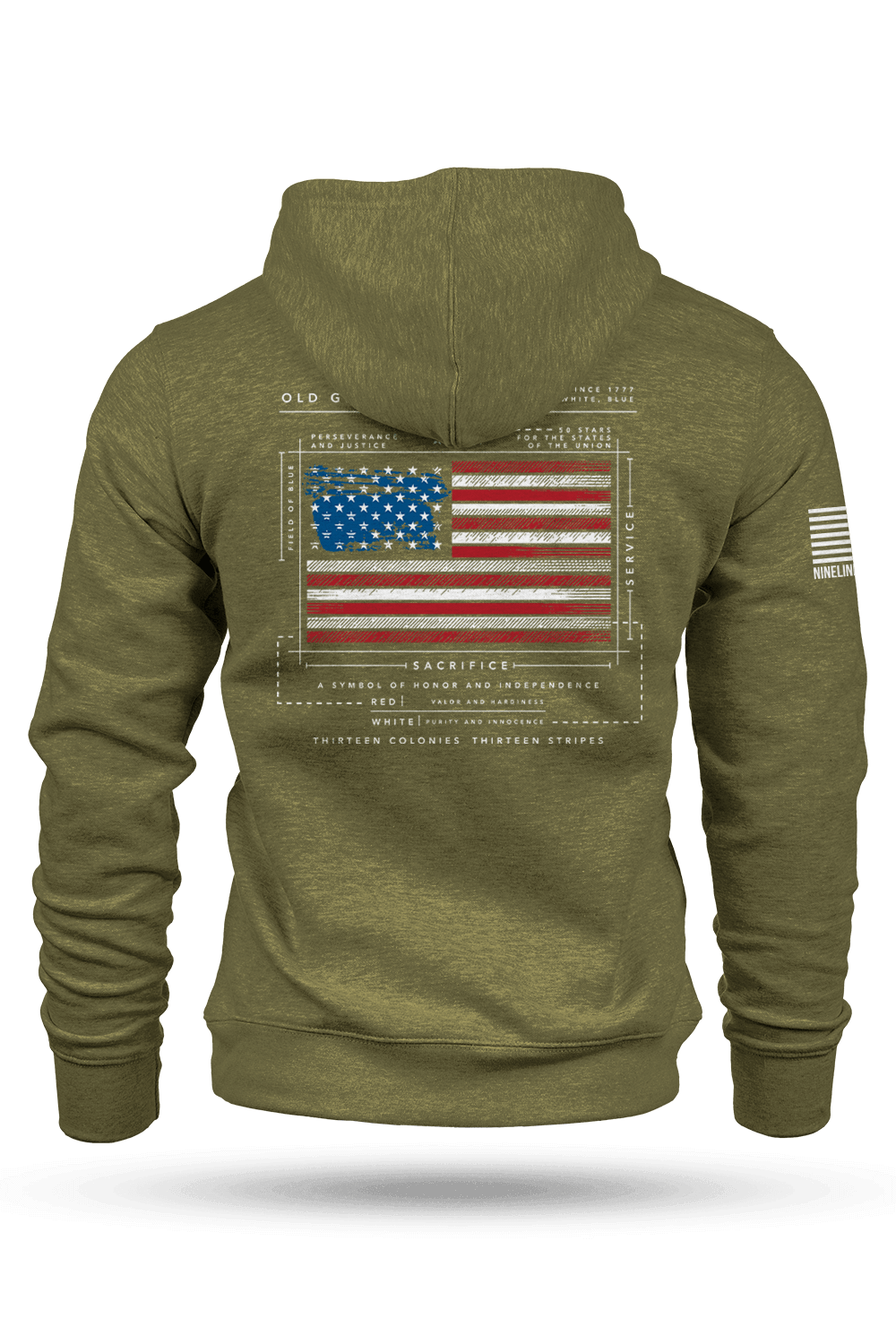 California Star Flag Raglan Hoodie California Star Flag Raglan Hoodie