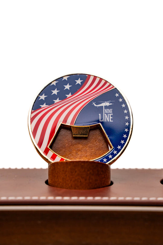 Bottle Opener Flag Challenge Coin