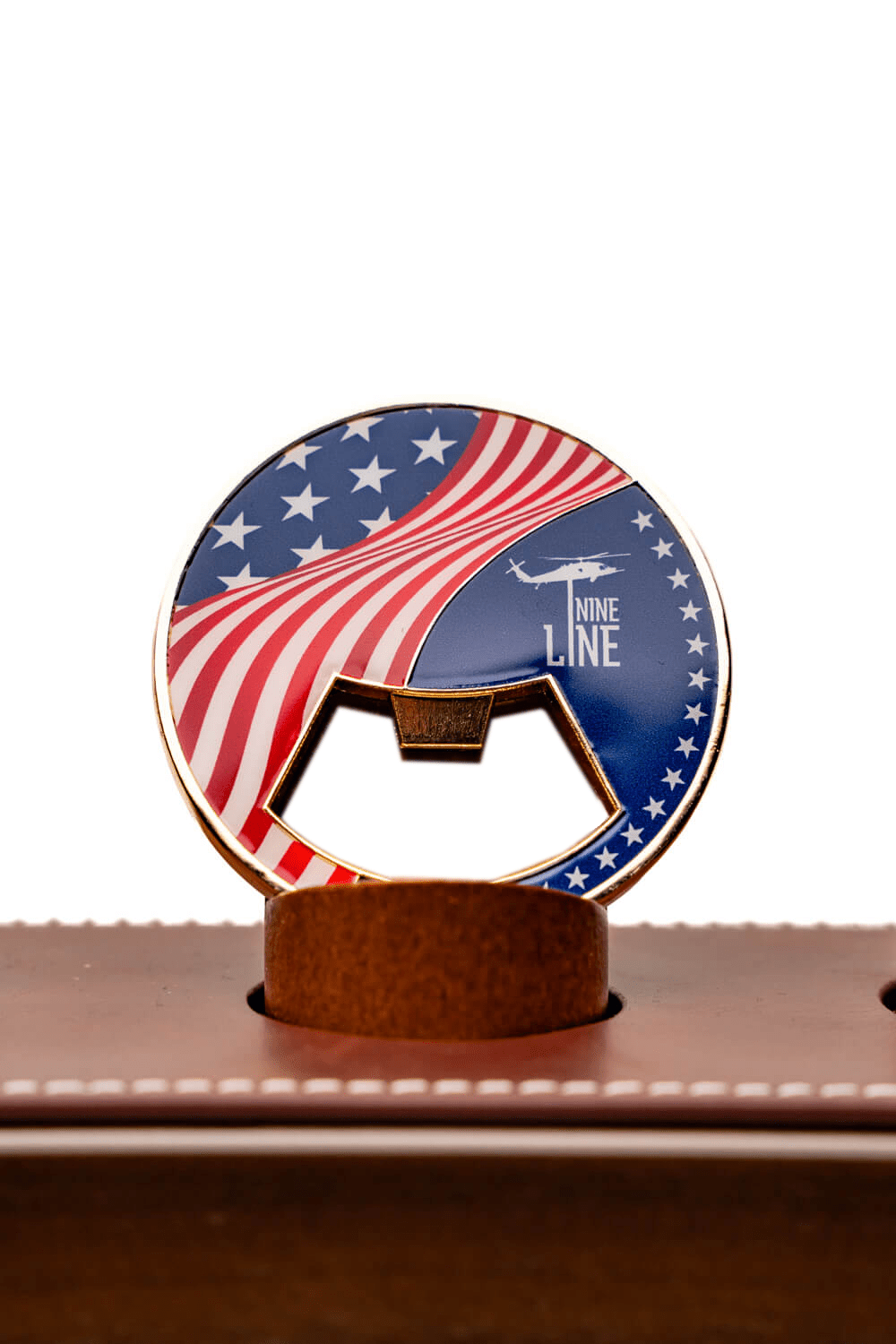 Bottle Opener Flag Challenge Coin