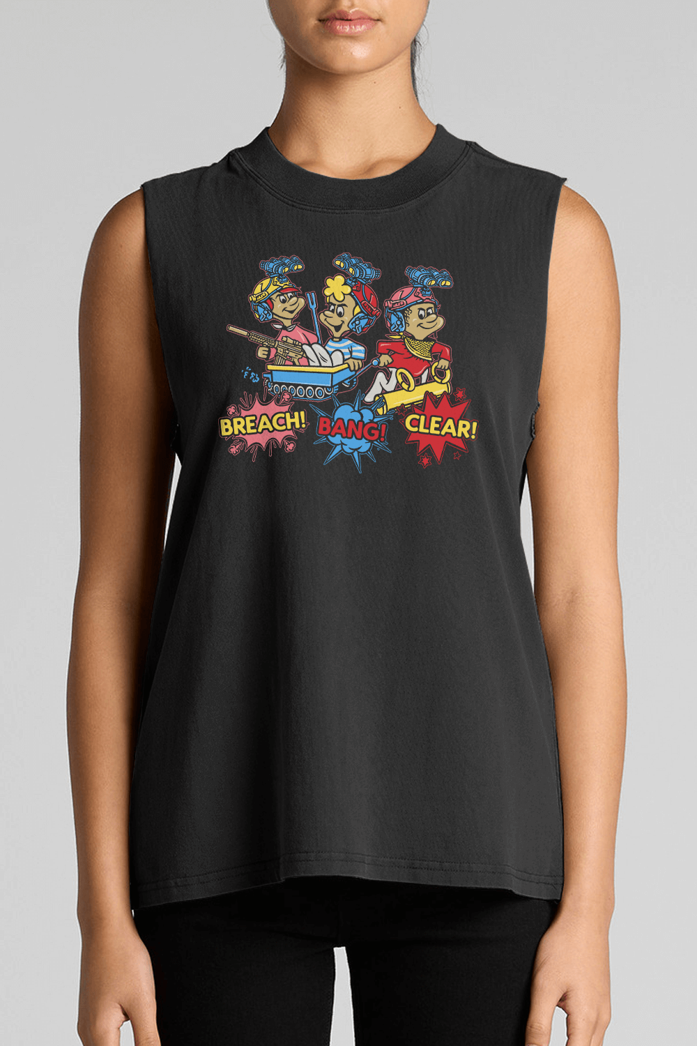 Breach, Bang, Clear - Women's Boyfriend Tank Top