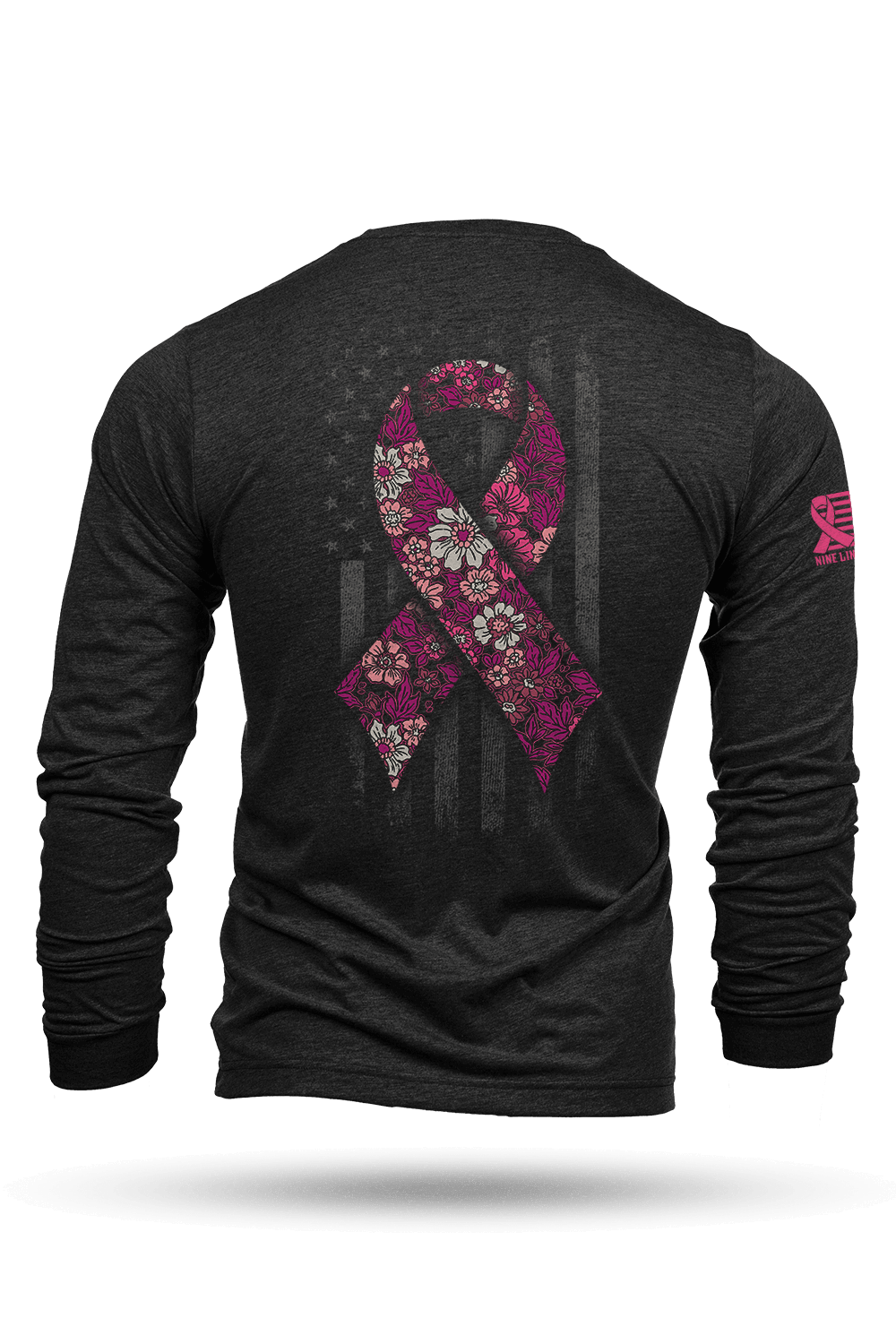 Breast Cancer Ribbon Flag 2025 - Long - Sleeve Shirt