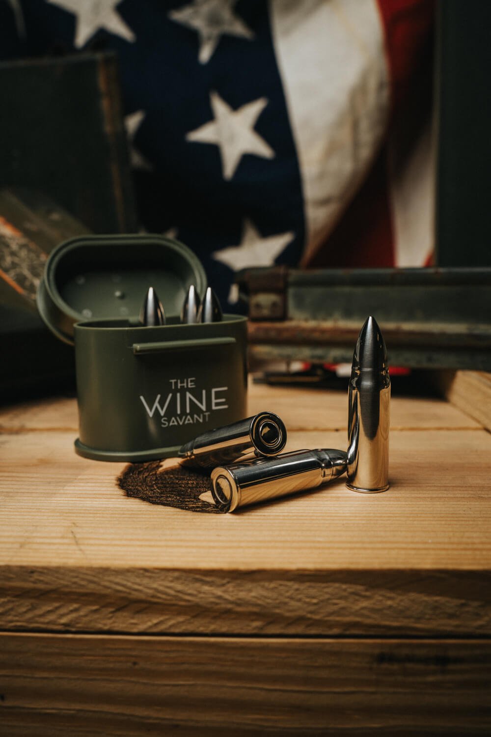 Bullet Whiskey Stones in Ammo Box