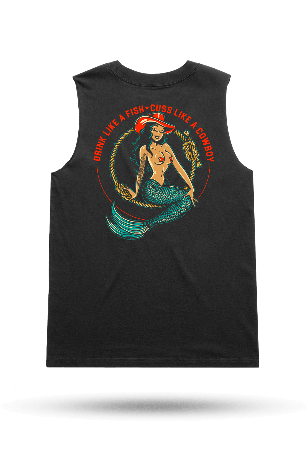 Cowgirl Mermaid - Women's Boyfriend Tank Top