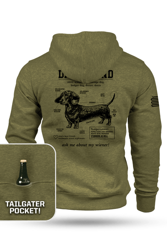 Dachshund Schematic - Tailgater Hoodie