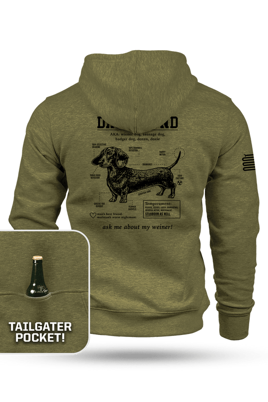 Dachshund Schematic - Tailgater Hoodie