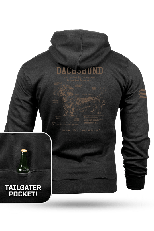 Dachshund Schematic - Tailgater Hoodie