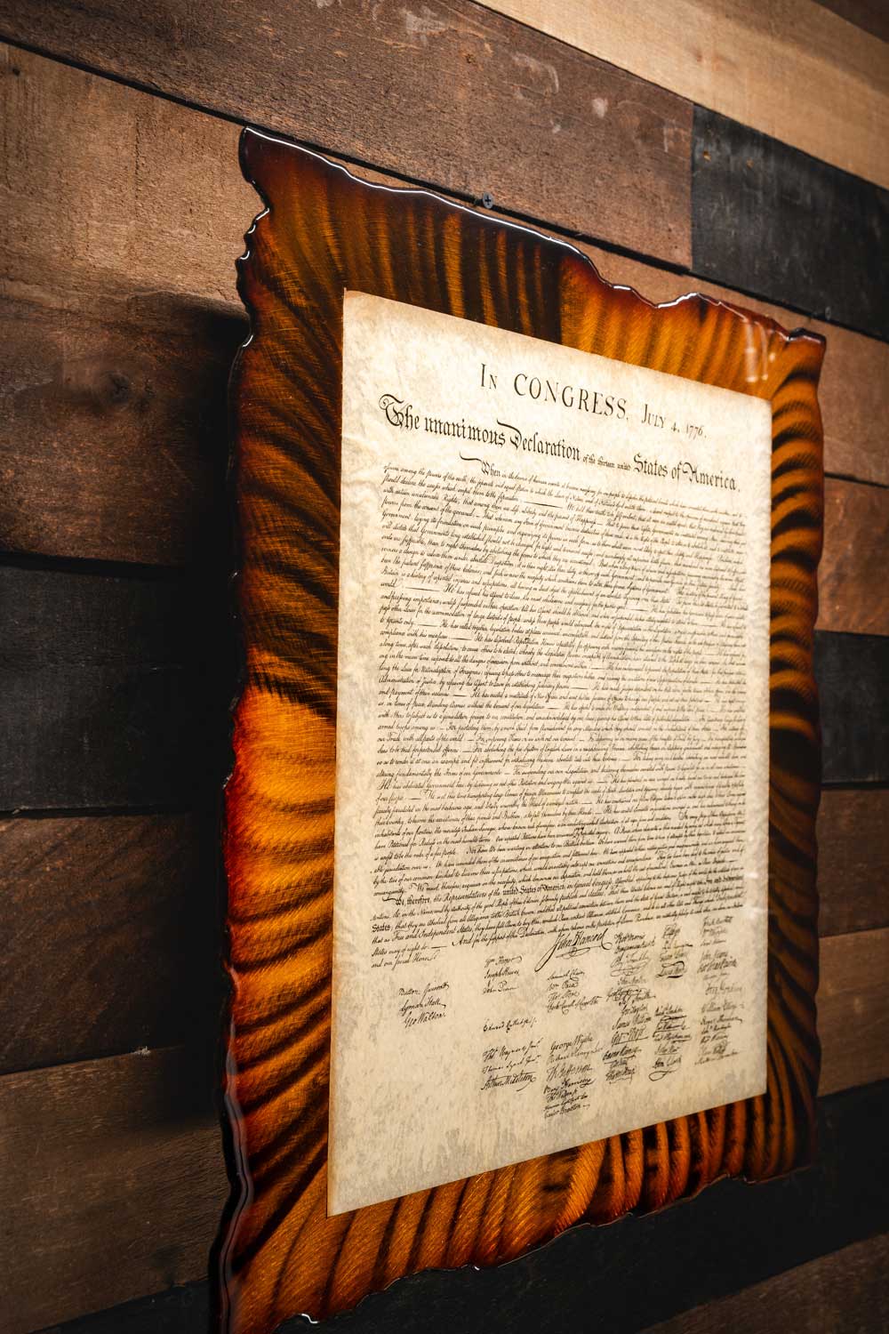 Declaration of Independence - Metal Wall Hanging – Nine Line Apparel