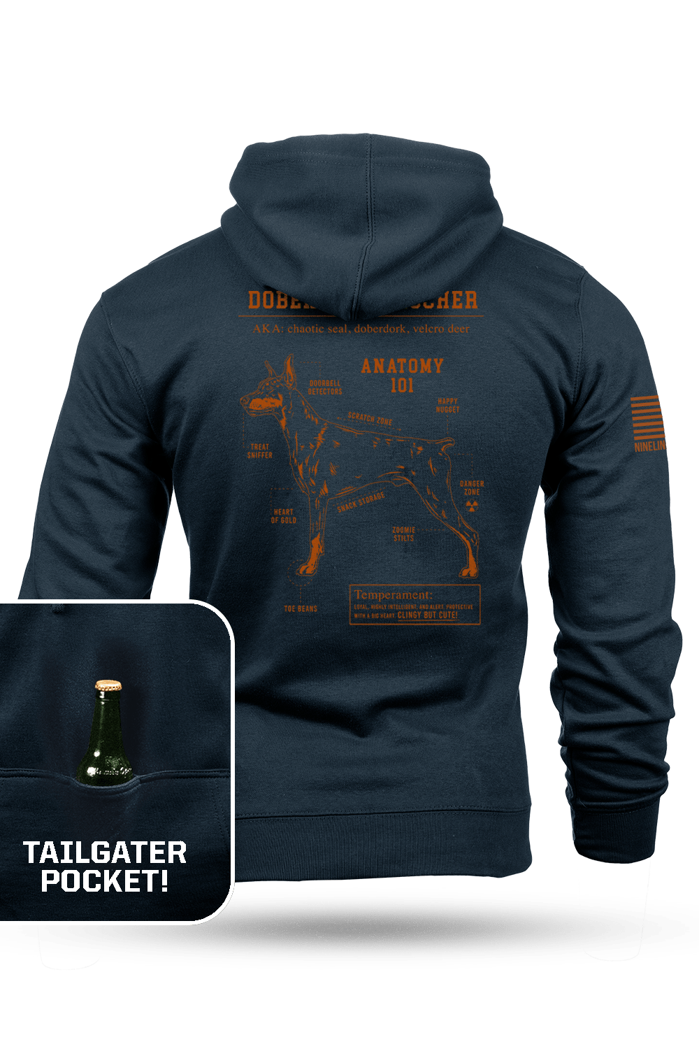 Doberman Schematic - Tailgater Hoodie