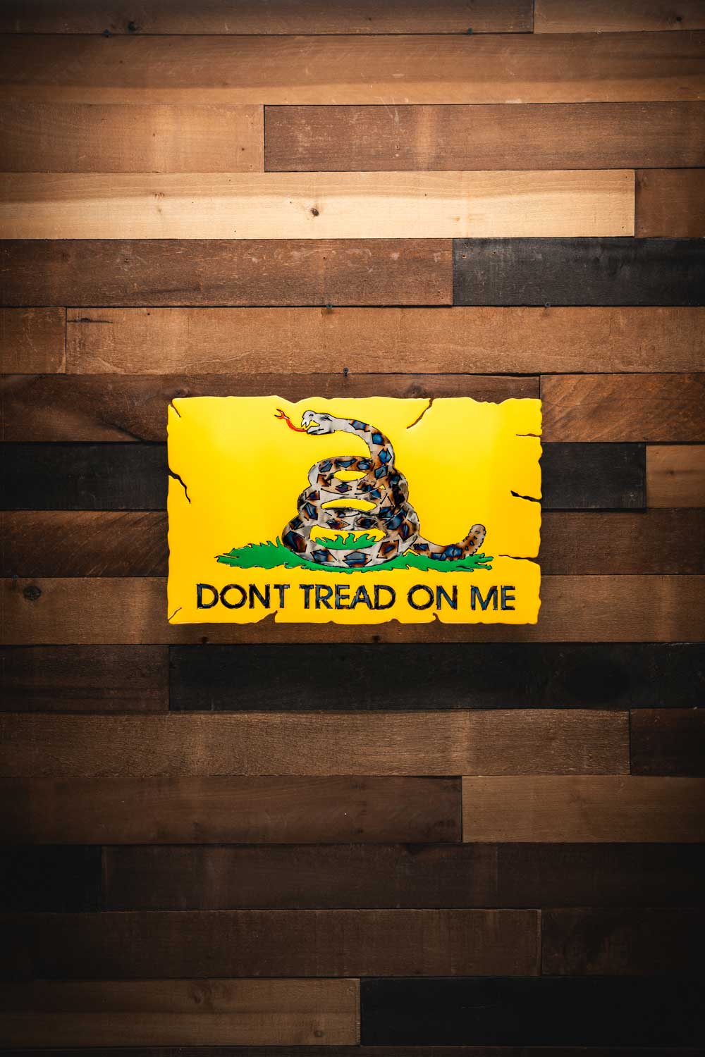 Don't Tread On Me - Molten Metal Wall Art – Nine Line Apparel