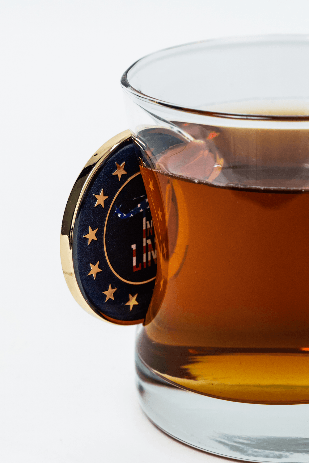 Flag Schematic Challenge Coin Whiskey Glass