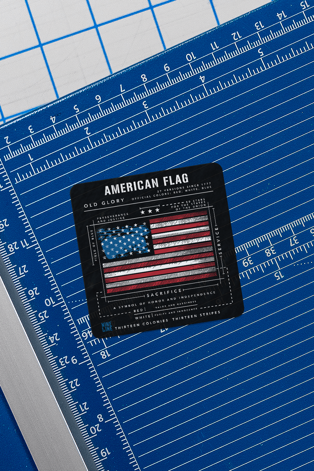 Flag Schematic - Sticker