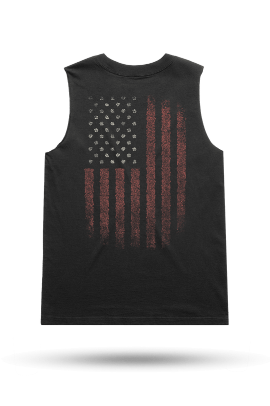 Floral Pattern Flag - Women's Boyfriend Tank Top