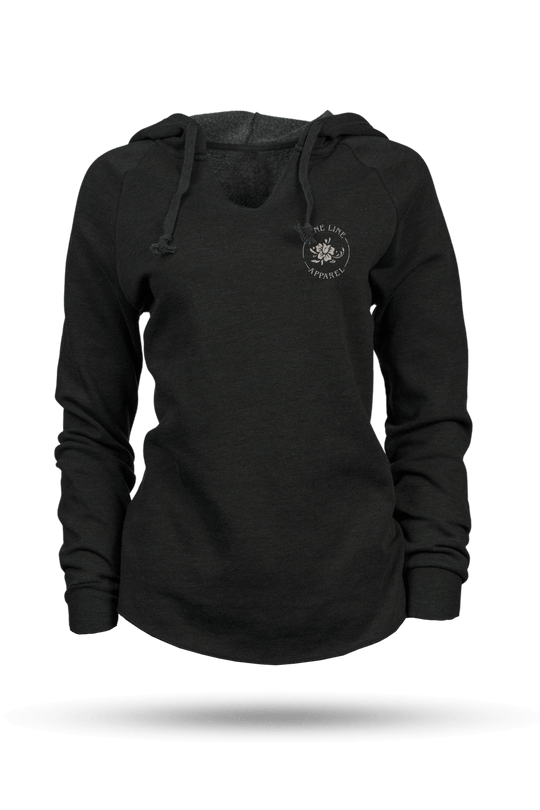 Floral Pattern Flag - Women's Hoodie