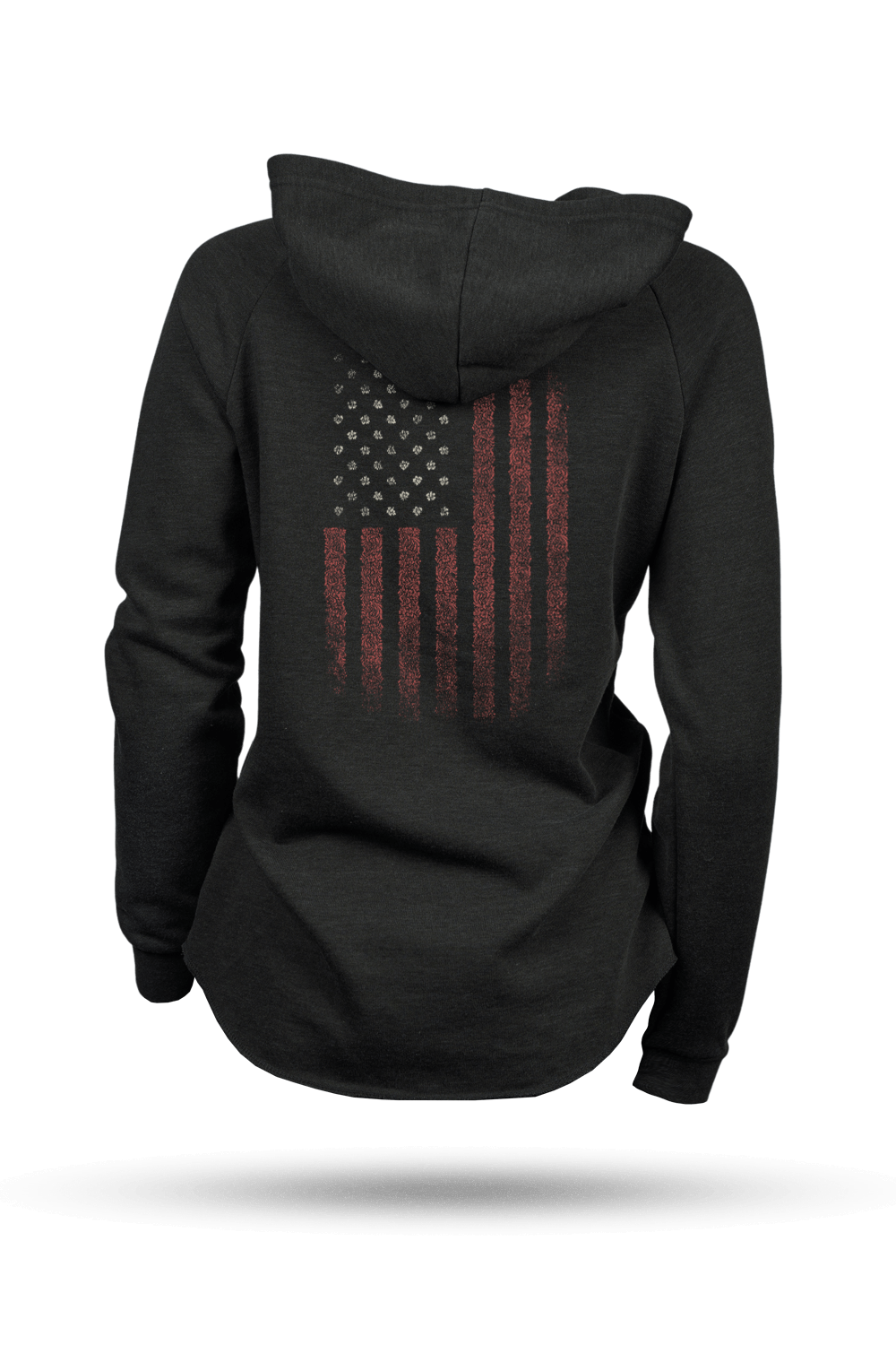 Floral Pattern Flag - Women's Hoodie