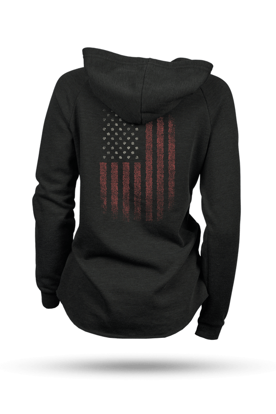 Floral Pattern Flag - Women's Hoodie
