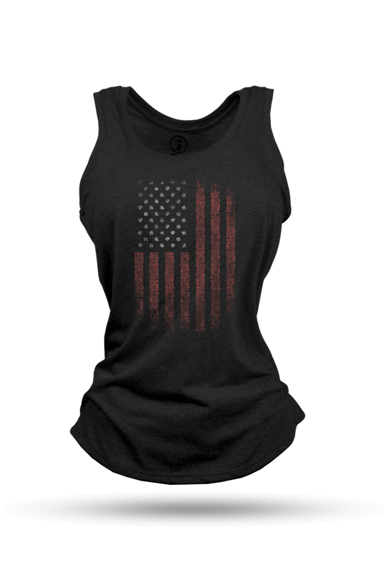 Floral Pattern Flag - Women's Racerback Tank