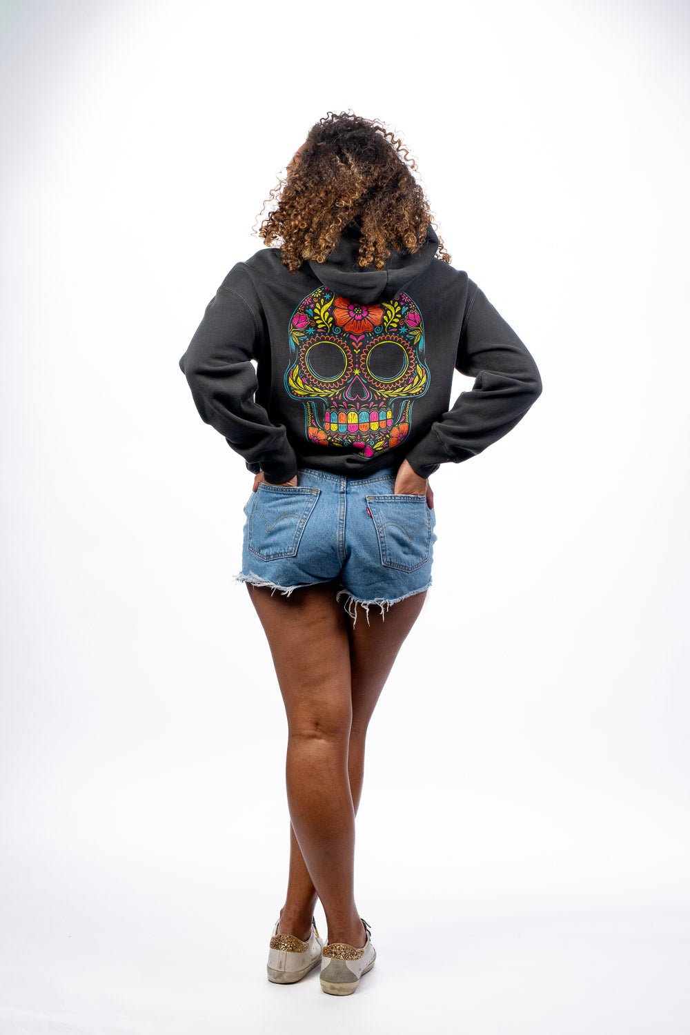Flower Skull - Women's Relaxed Fit Hoodie