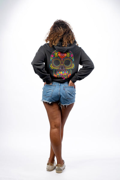 Flower Skull - Women's Relaxed Fit Hoodie