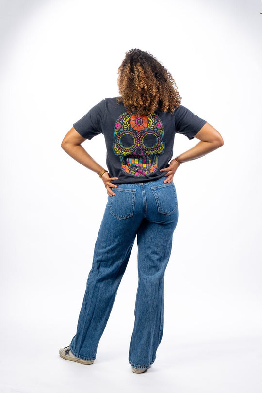 Flower Skull - Women's Relaxed Fit T-Shirt