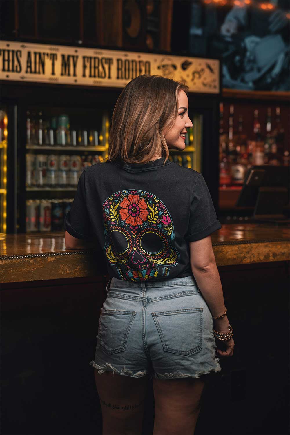 Flower Skull - Women's Relaxed Fit T-Shirt