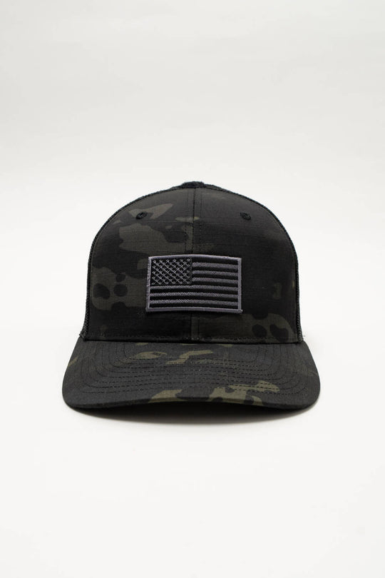 Greyscale Flag - Richardson Snapback Hat