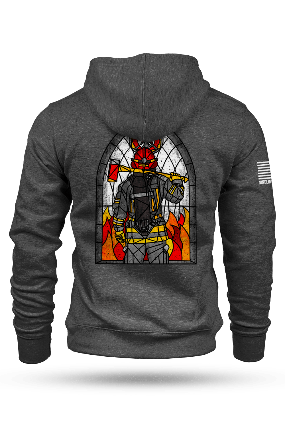 Hoodie - Stained Glass Firefighter