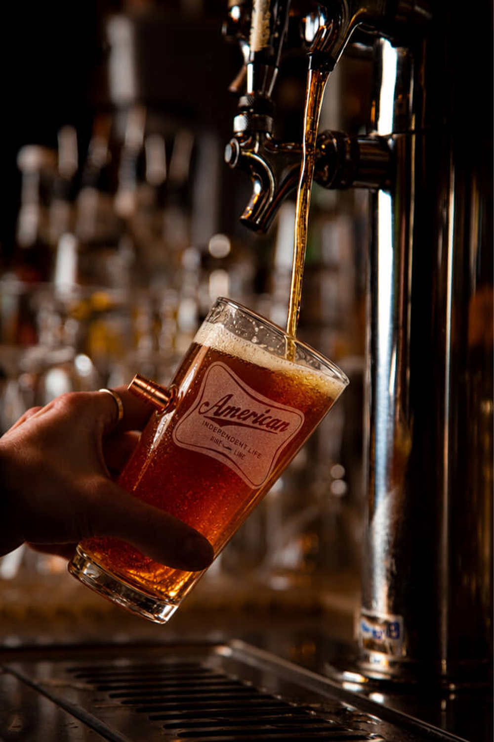 American Independent Life 50Cal Pint Glass