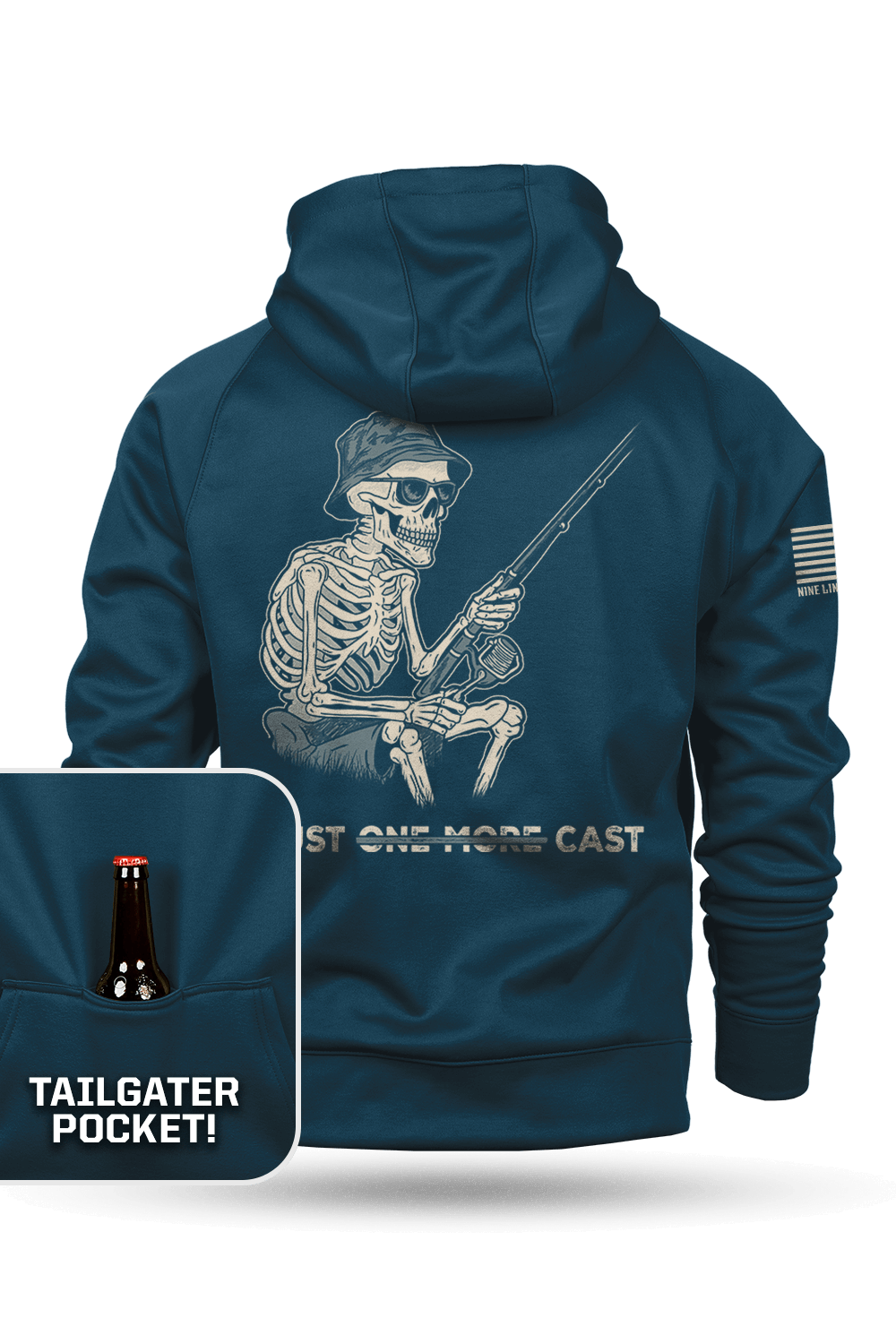 Just One More Cast - Raglan Tailgater Hoodie