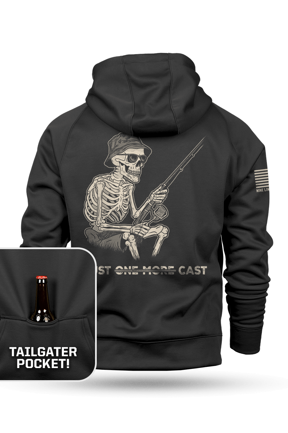 Just One More Cast - Raglan Tailgater Hoodie
