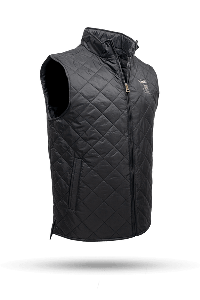 Men's Diamond Quilted Vest with Dropline Logo