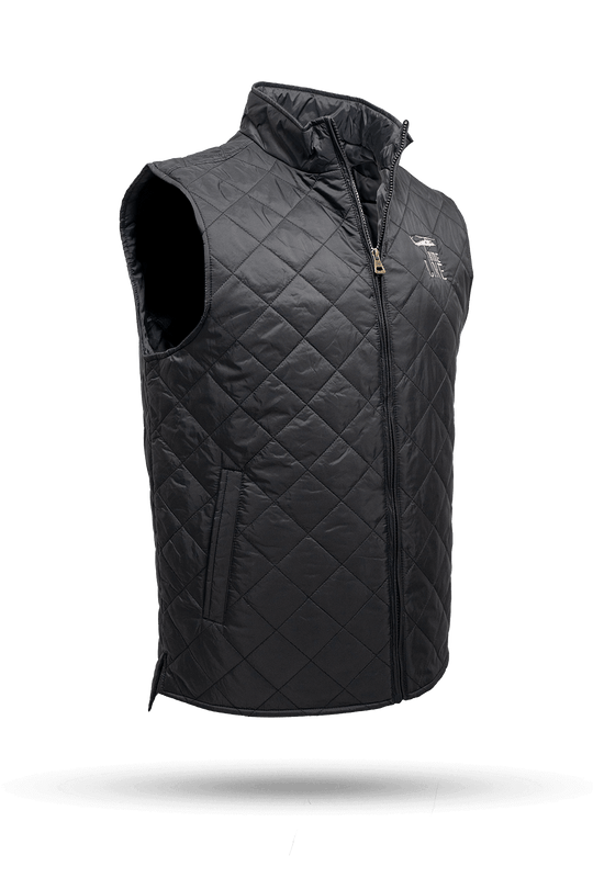 Men's Diamond Quilted Vest with Dropline Logo