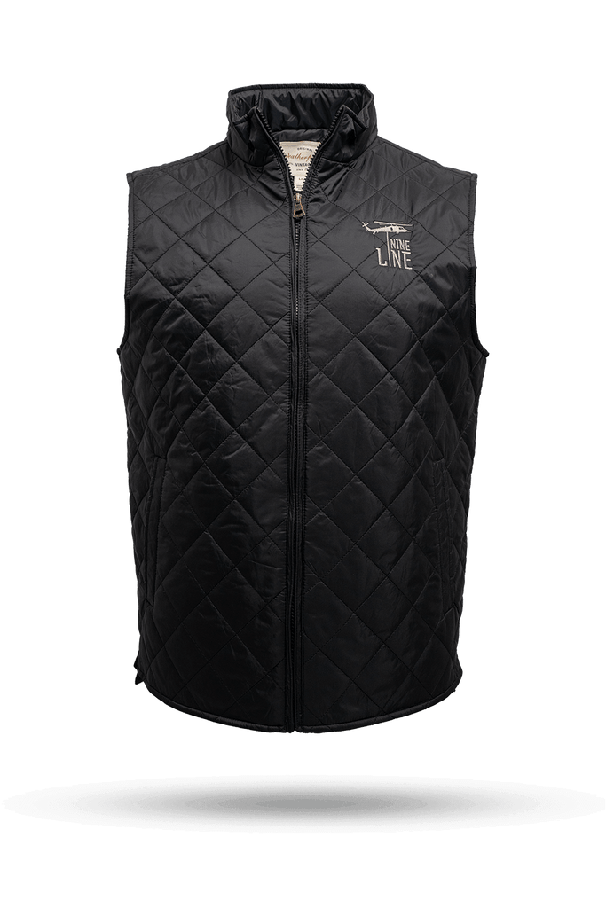Men's Diamond Quilted Vest with Dropline Logo – Nine Line
