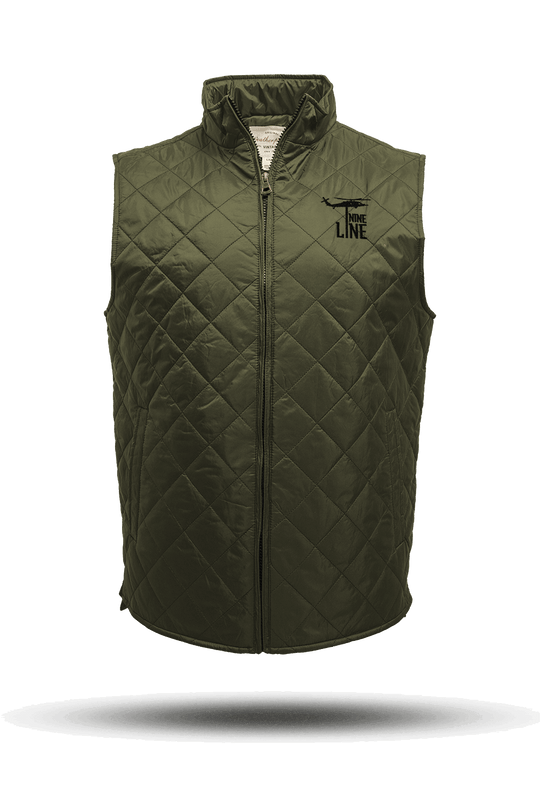 Men's Diamond Quilted Vest with Dropline Logo
