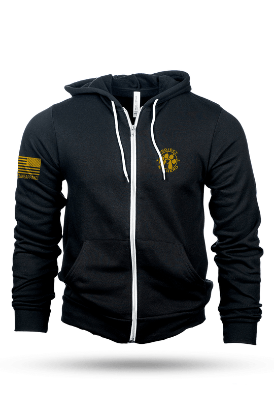 Men's Full-Zip Hoodie - Project K-9 Hero K-9 Mattis