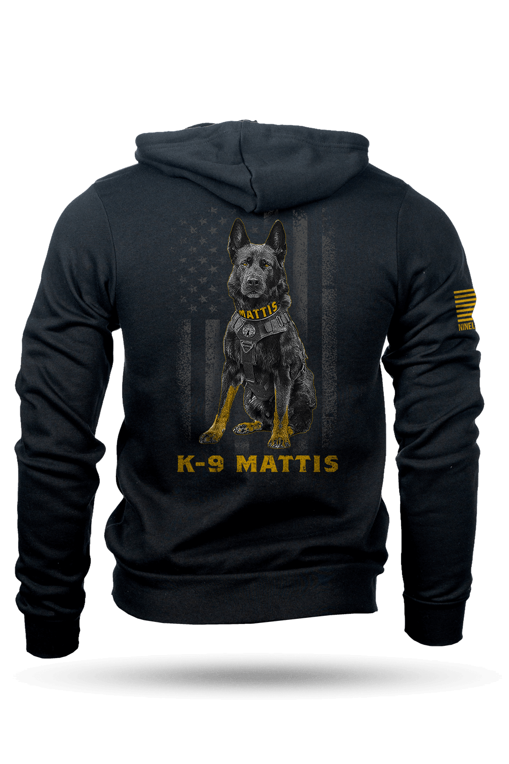 Men's Full-Zip Hoodie - Project K-9 Hero K-9 Mattis