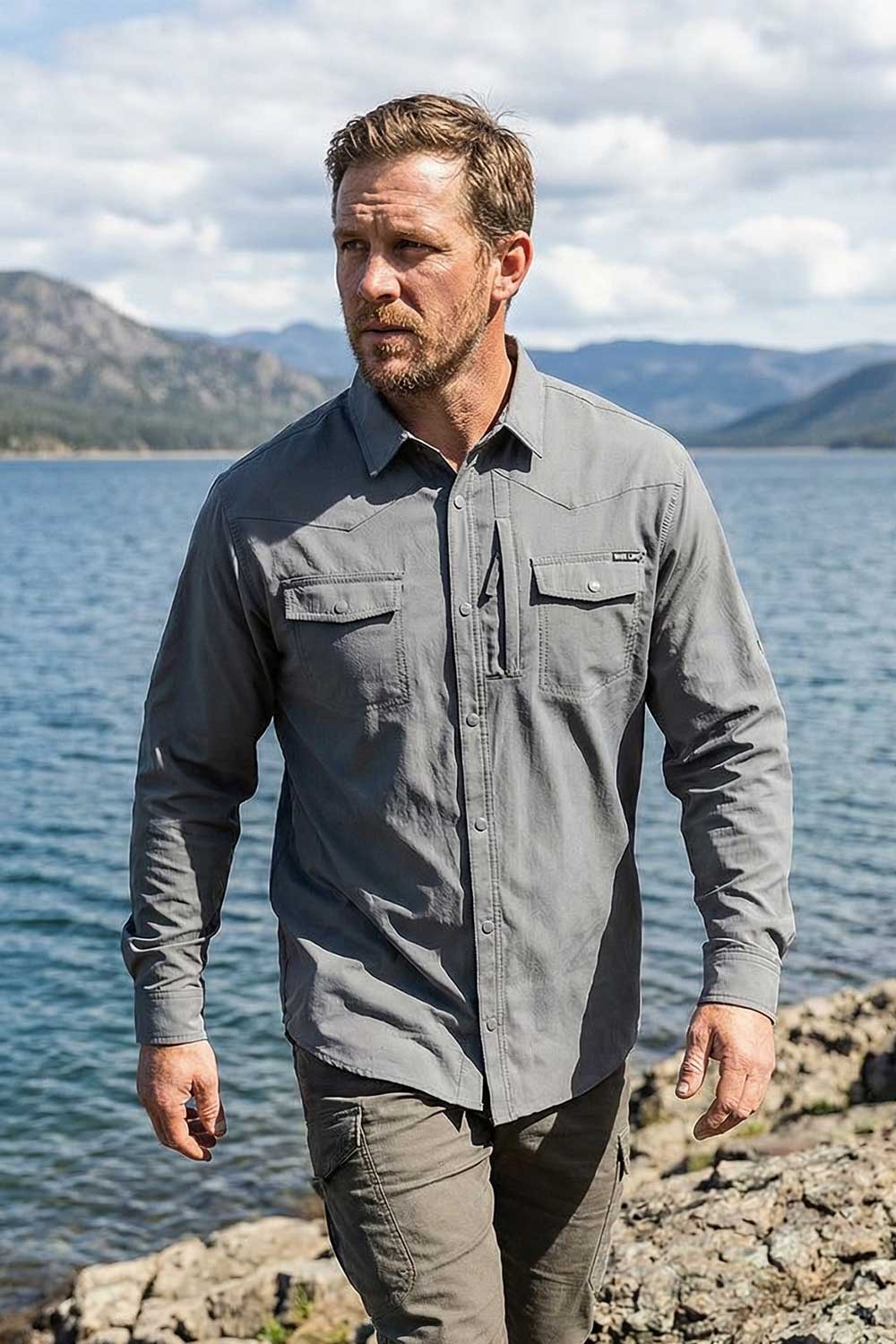 Men's Long Sleeve Performance Snap Shirt