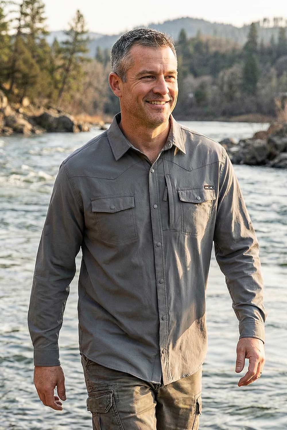 Men's Long Sleeve Performance Snap Shirt