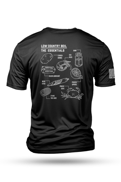 Men's Moisture Wicking T-Shirt - Low Country Boil Schematic