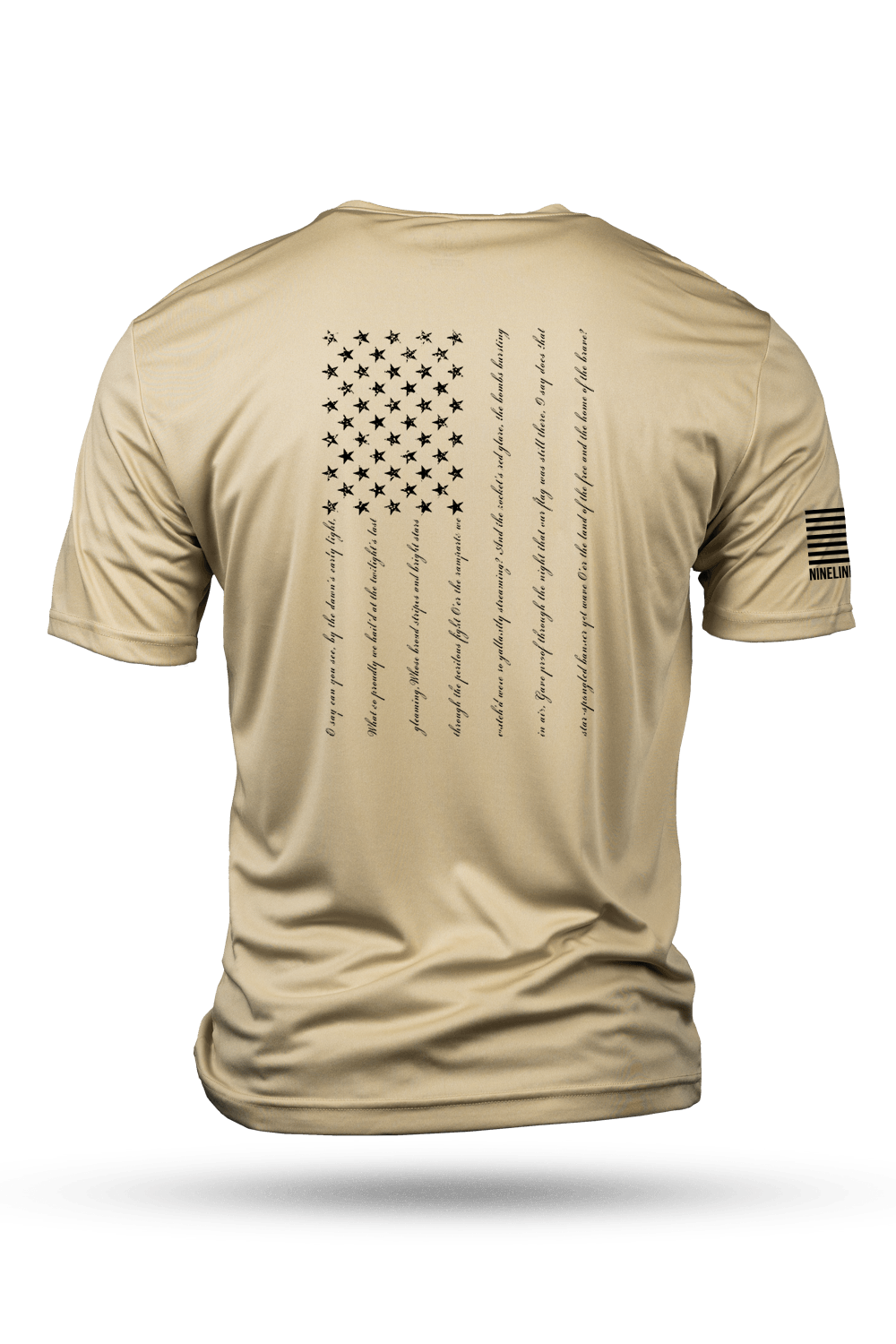 Men's Moisture Wicking T-Shirt - National Anthem Flag