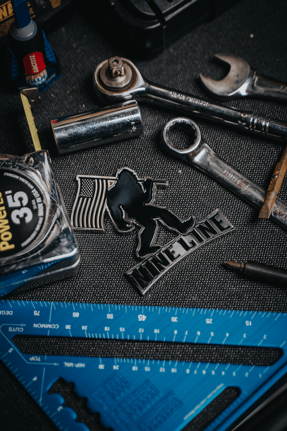 Metallic Car Badge - Big Foot Flag