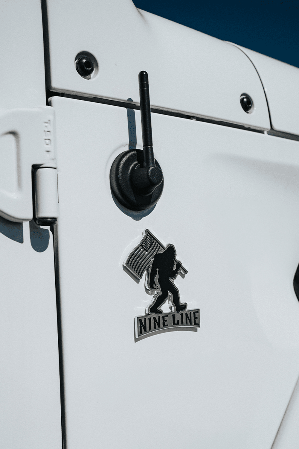 Metallic Car Badge - Big Foot Flag