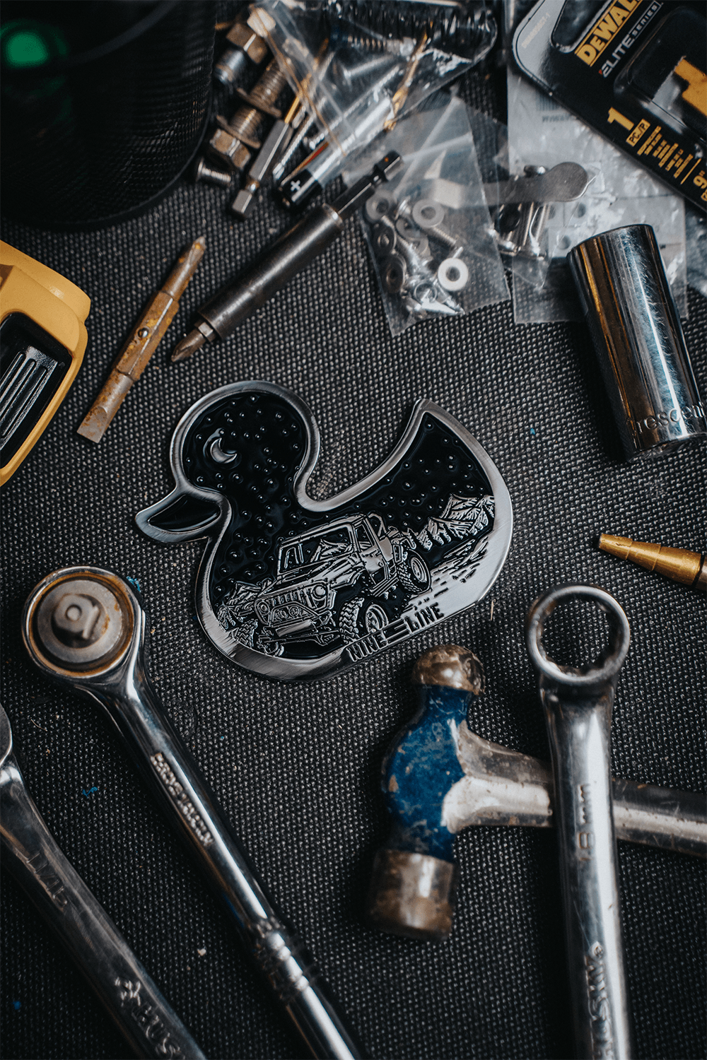 Metallic Car Badge - Duck Jeep
