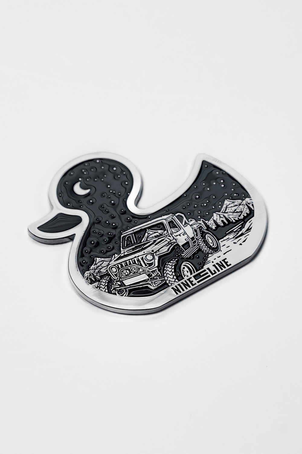 Metallic Car Badge - Duck Jeep