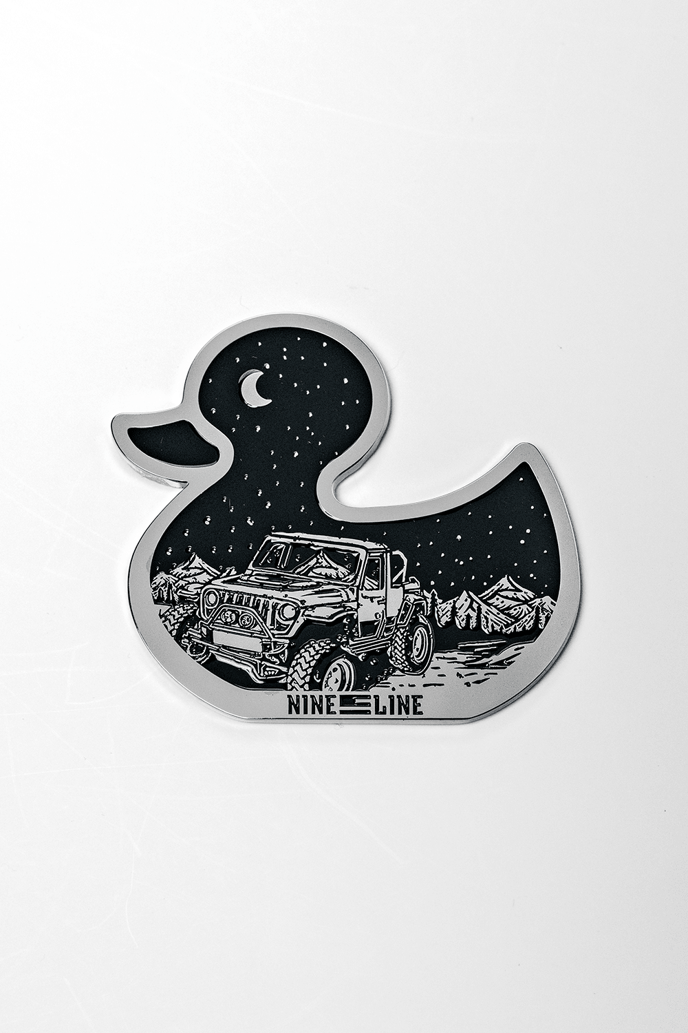 Metallic Car Badge - Duck Jeep
