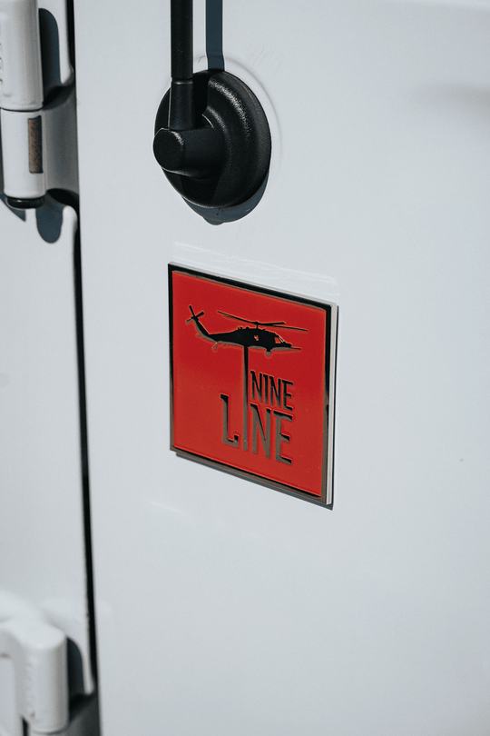 Metallic Car Badge - Red Dropline