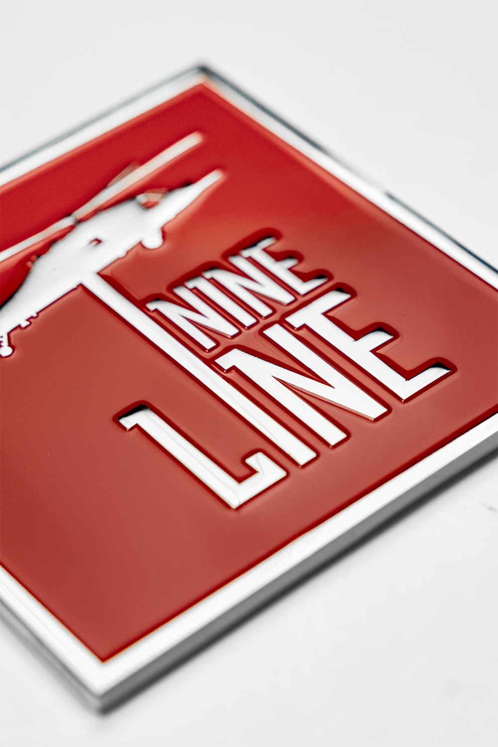 Metallic Car Badge - Red Dropline
